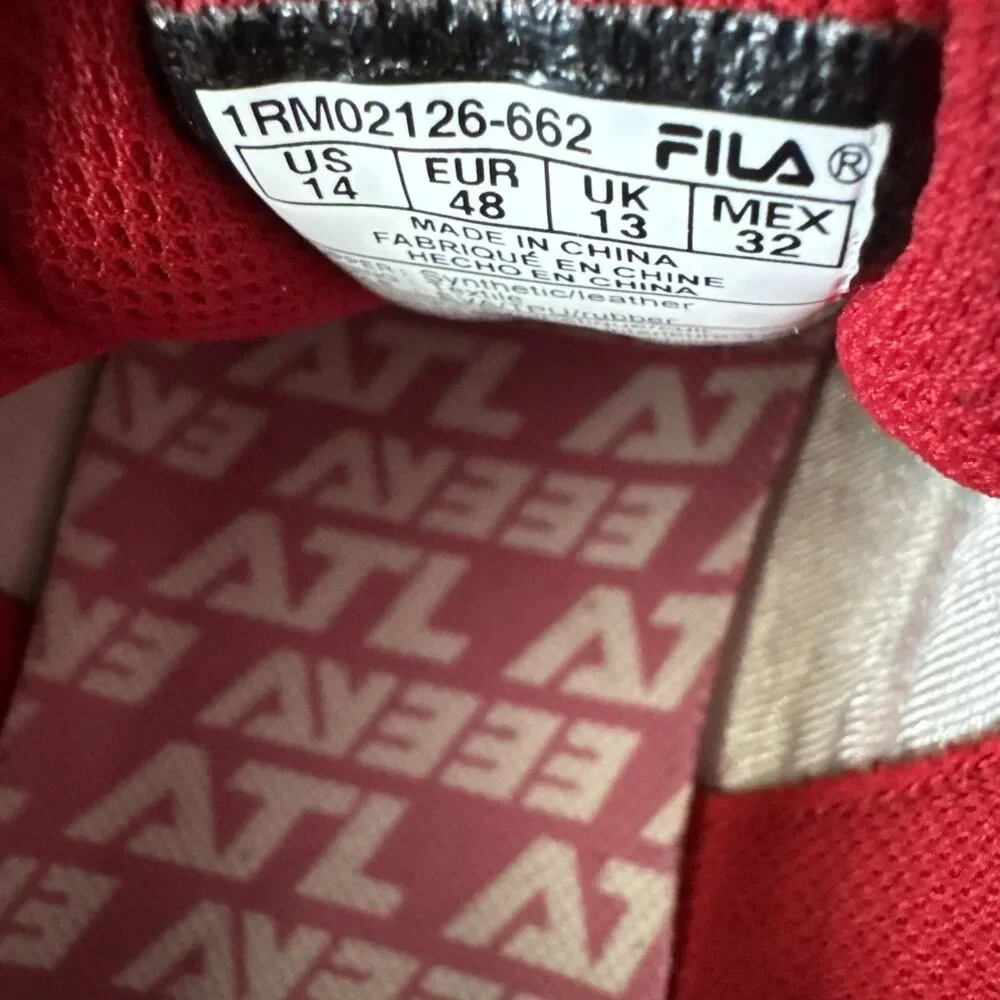 Fila x Lil Jon Renno Retro Chunky Sneakers Pink White Red Men's Sz 14 Lifestyle
